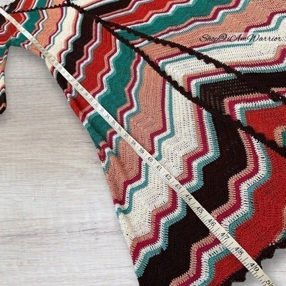 Missoni RARE crochet zigzag chevron long duster cardigan *shop@iamwarrior - Picture 12 of 16